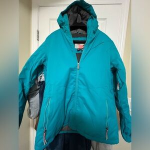 hooded ski-board jacket